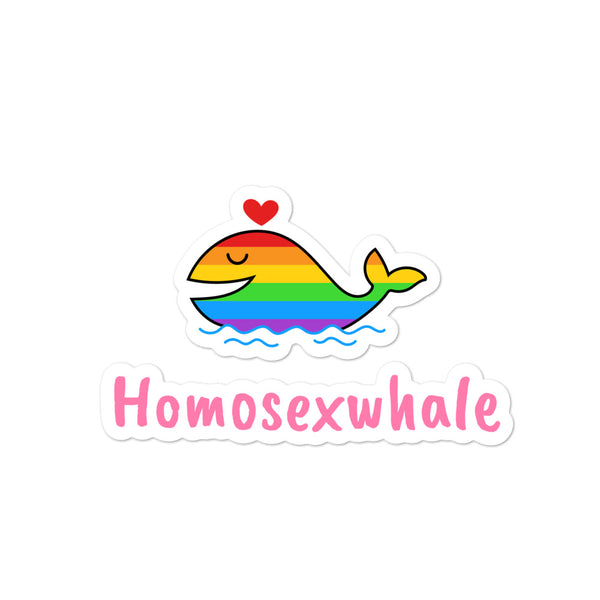  Homosexwhale Bubble-Free Stickers by Queer In The World Originals sold by Queer In The World: The Shop - LGBT Merch Fashion