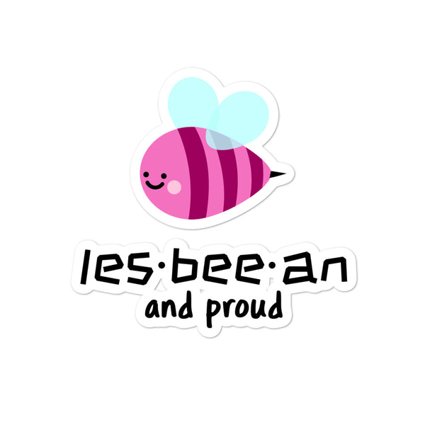  Les-Bee-An And Proud Bubble-Free Stickers by Queer In The World Originals sold by Queer In The World: The Shop - LGBT Merch Fashion