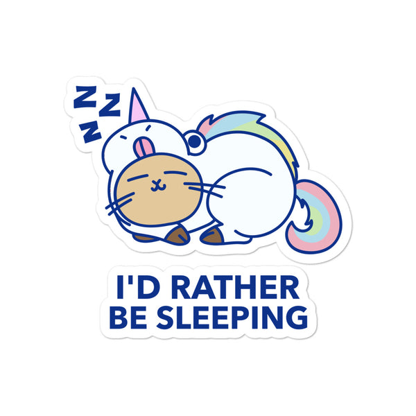  I'd Rather Be Sleeping Bubble-Free Stickers by Queer In The World Originals sold by Queer In The World: The Shop - LGBT Merch Fashion