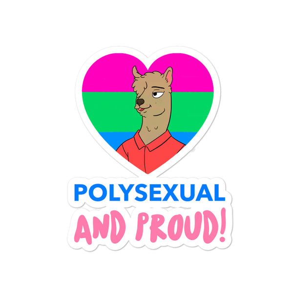  Polysexual And Proud Bubble-Free Stickers by Queer In The World Originals sold by Queer In The World: The Shop - LGBT Merch Fashion