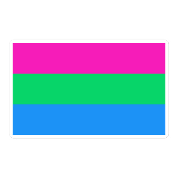  Polysexual Flag Bubble-Free Stickers by Queer In The World Originals sold by Queer In The World: The Shop - LGBT Merch Fashion