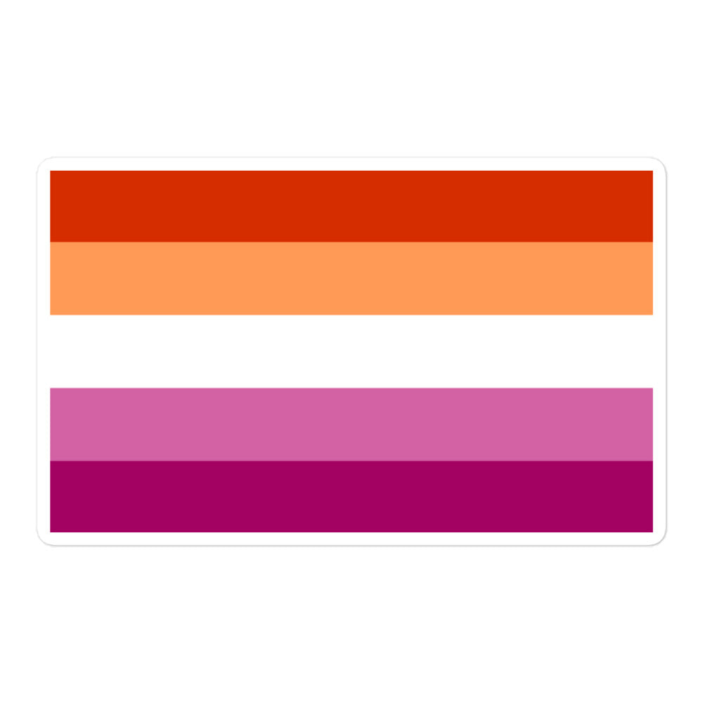  Lesbian Flag Bubble-Free Stickers by Queer In The World Originals sold by Queer In The World: The Shop - LGBT Merch Fashion