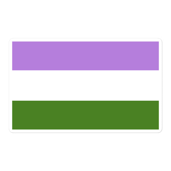  Genderqueer Bubble-Free Stickers by Queer In The World Originals sold by Queer In The World: The Shop - LGBT Merch Fashion