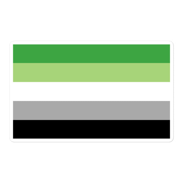  Aromantic Flag Bubble-Free Stickers by Queer In The World Originals sold by Queer In The World: The Shop - LGBT Merch Fashion