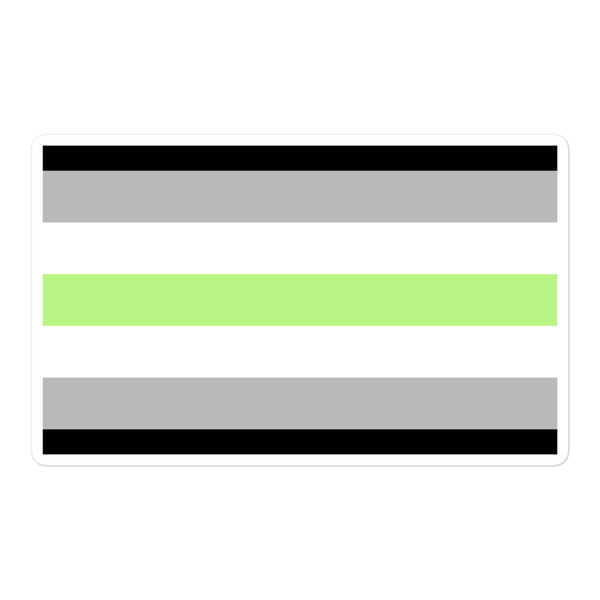  Agender Flag Bubble-Free Stickers by Queer In The World Originals sold by Queer In The World: The Shop - LGBT Merch Fashion