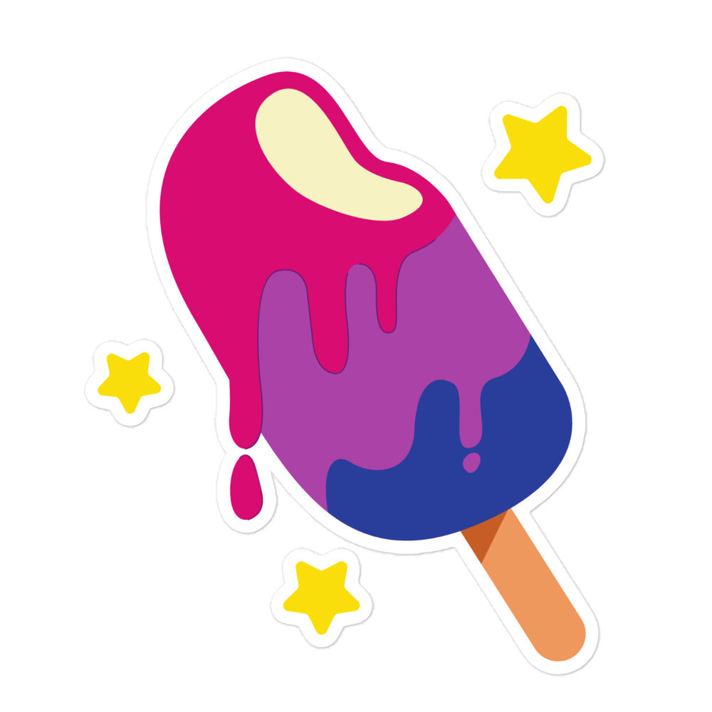  Bisexual Popsicle Bubble-Free Stickers by Queer In The World Originals sold by Queer In The World: The Shop - LGBT Merch Fashion