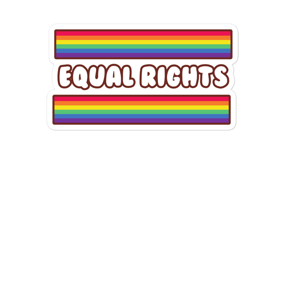  Equal Rights Bubble-Free Stickers by Printful sold by Queer In The World: The Shop - LGBT Merch Fashion