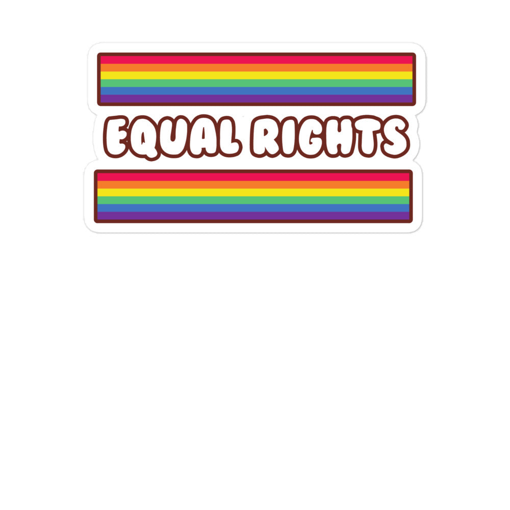 Equal Rights Bubble-Free Stickers – Queer In The World: The Shop