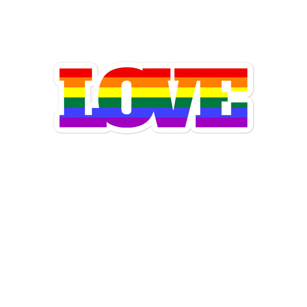  Gay Love Bubble-Free Stickers by Printful sold by Queer In The World: The Shop - LGBT Merch Fashion