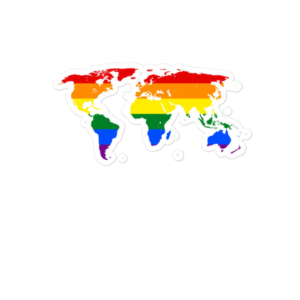  Gay Map Bubble-Free Stickers by Queer In The World Originals sold by Queer In The World: The Shop - LGBT Merch Fashion