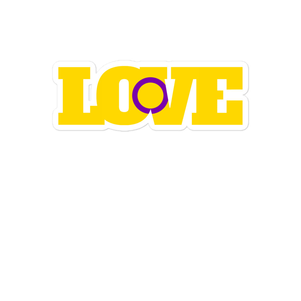  Intersex Love Bubble-Free Stickers by Queer In The World Originals sold by Queer In The World: The Shop - LGBT Merch Fashion