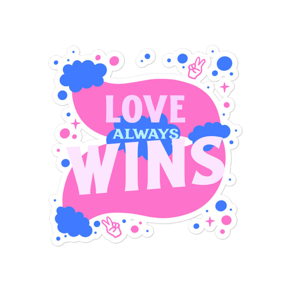  Love Always Wins Bubble-Free Stickers by Queer In The World Originals sold by Queer In The World: The Shop - LGBT Merch Fashion