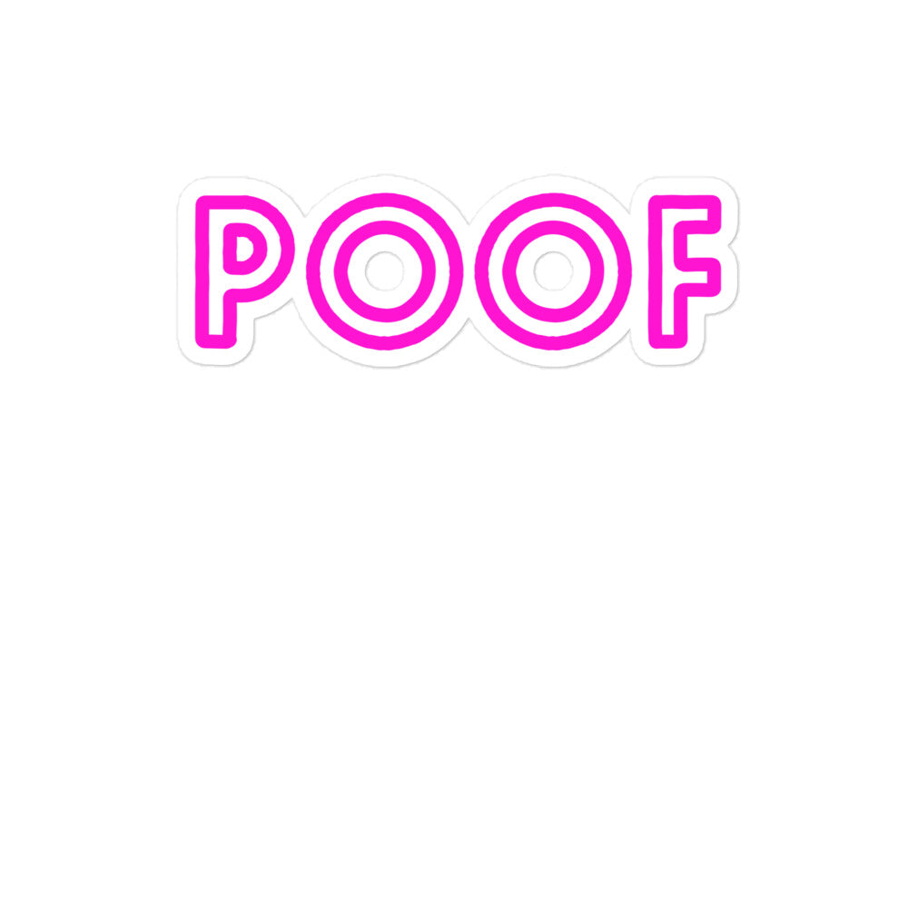  Poof Bubble-Free Stickers by Printful sold by Queer In The World: The Shop - LGBT Merch Fashion