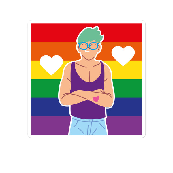  Queer Love Bubble-Free Stickers by Queer In The World Originals sold by Queer In The World: The Shop - LGBT Merch Fashion