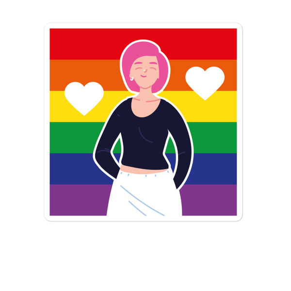  Queer Love Is Love Is Love Bubble-Free Stickers by Queer In The World Originals sold by Queer In The World: The Shop - LGBT Merch Fashion