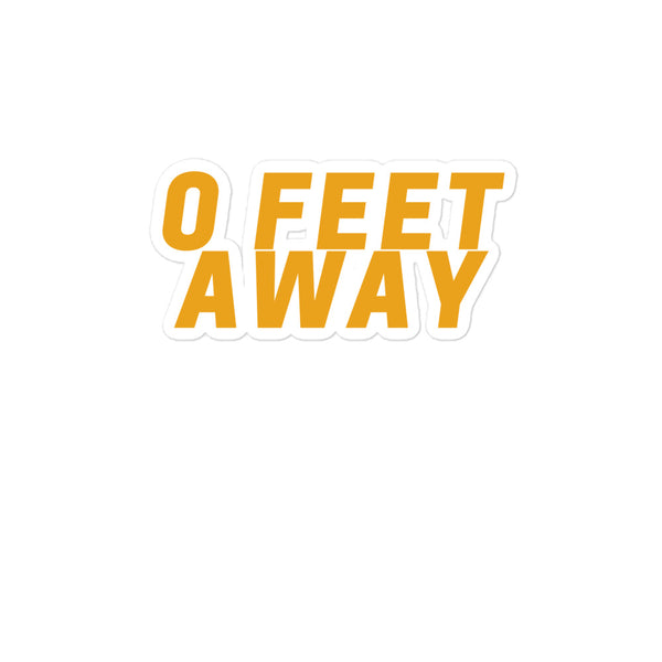  Zero Feet Away Grindr Bubble-Free Stickers by Queer In The World Originals sold by Queer In The World: The Shop - LGBT Merch Fashion