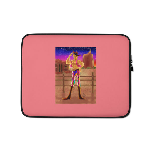  Gay Cowboy At Sunset Laptop Sleeve by Queer In The World Originals sold by Queer In The World: The Shop - LGBT Merch Fashion