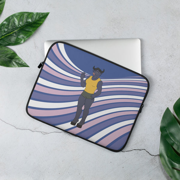  Bull Dyke Laptop Sleeve by Queer In The World Originals sold by Queer In The World: The Shop - LGBT Merch Fashion