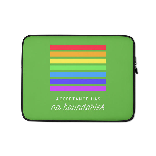  Acceptance Has No Boundaries Laptop Sleeve by Queer In The World Originals sold by Queer In The World: The Shop - LGBT Merch Fashion