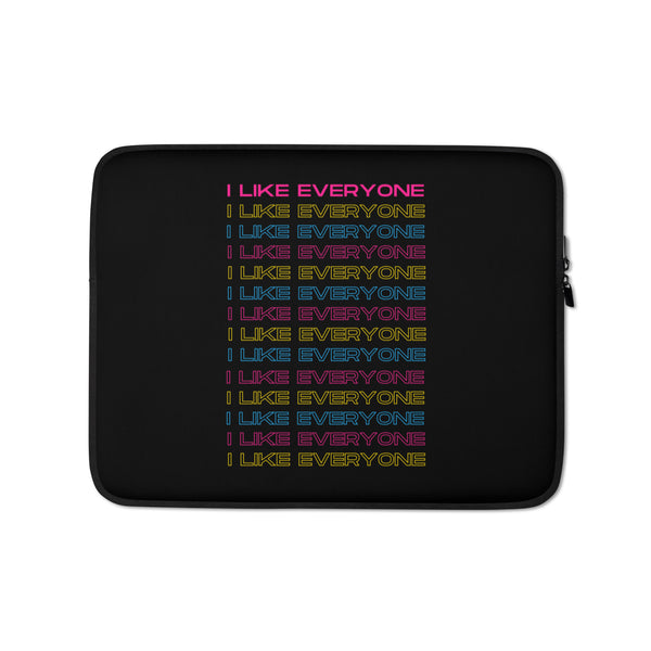  I Like Everyone Laptop Sleeve by Queer In The World Originals sold by Queer In The World: The Shop - LGBT Merch Fashion