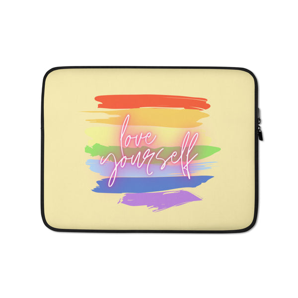  Love Yourself! Laptop Sleeve by Queer In The World Originals sold by Queer In The World: The Shop - LGBT Merch Fashion