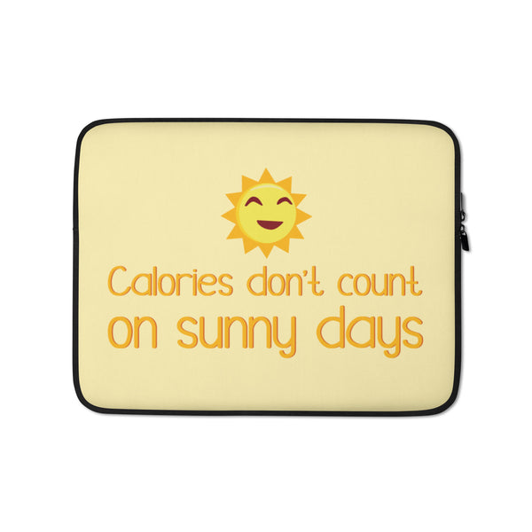  Calories Don't Count On Sunny Days Laptop Sleeve by Queer In The World Originals sold by Queer In The World: The Shop - LGBT Merch Fashion