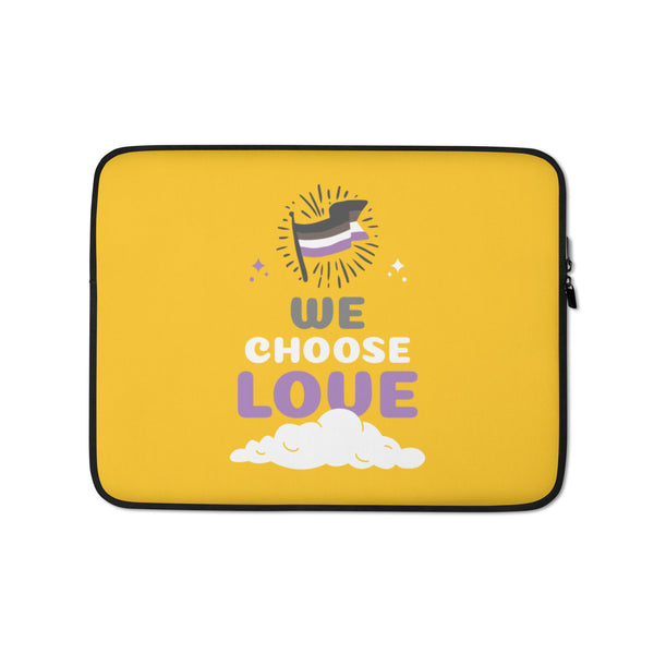  Asexual We Choose Love  Laptop Sleeve by Queer In The World Originals sold by Queer In The World: The Shop - LGBT Merch Fashion