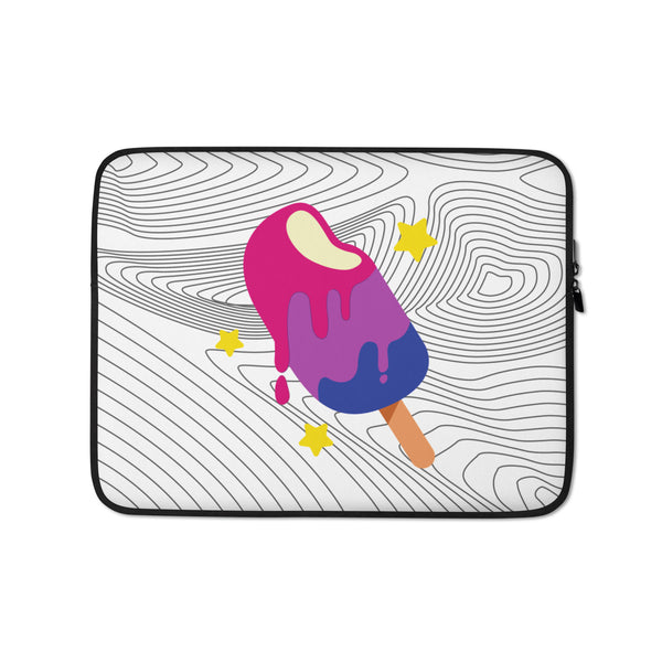  Bisexual Popsicle Laptop Sleeve by Queer In The World Originals sold by Queer In The World: The Shop - LGBT Merch Fashion