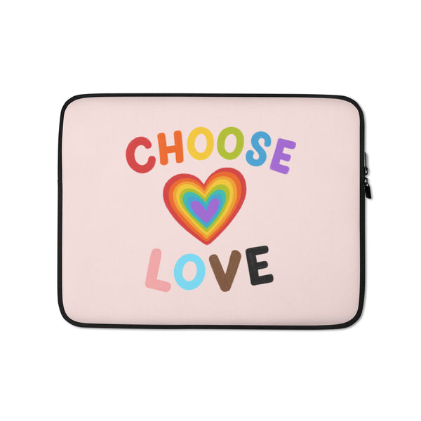  Choose Love Laptop Sleeve by Queer In The World Originals sold by Queer In The World: The Shop - LGBT Merch Fashion