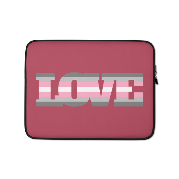  Demigirl Love Laptop Sleeve by Printful sold by Queer In The World: The Shop - LGBT Merch Fashion