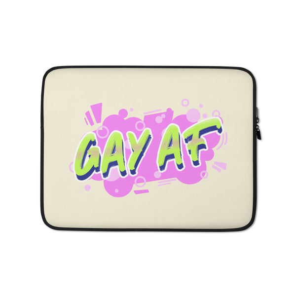  Gay AF Laptop Sleeve by Queer In The World Originals sold by Queer In The World: The Shop - LGBT Merch Fashion