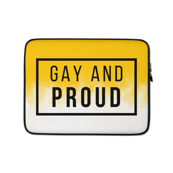  Gay And Proud Laptop Sleeve by Queer In The World Originals sold by Queer In The World: The Shop - LGBT Merch Fashion