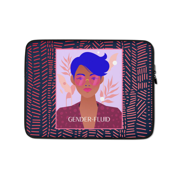  Gender-Fluid Laptop Sleeve by Queer In The World Originals sold by Queer In The World: The Shop - LGBT Merch Fashion