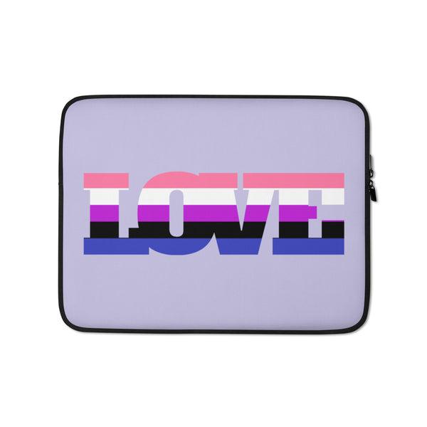  Genderfluid Love Laptop Sleeve by Queer In The World Originals sold by Queer In The World: The Shop - LGBT Merch Fashion