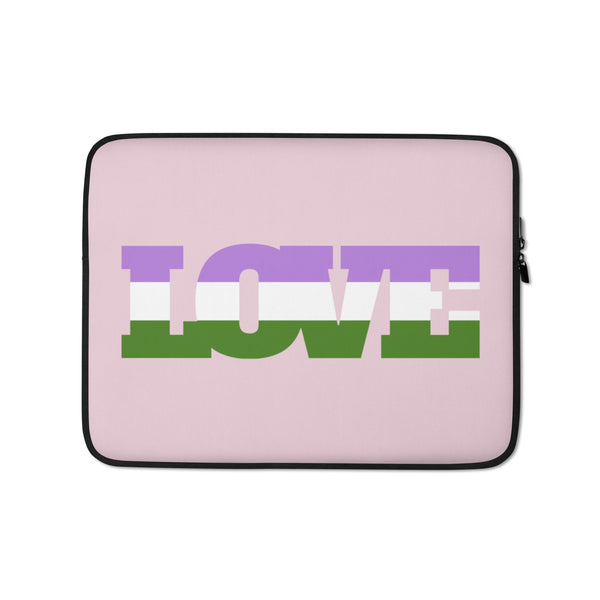  Genderqueer Love Laptop Sleeve by Queer In The World Originals sold by Queer In The World: The Shop - LGBT Merch Fashion