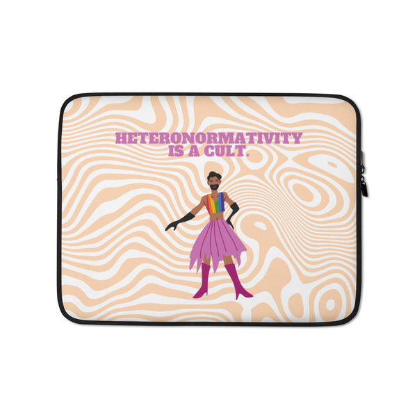  Heteronormativity Is A Cult Laptop Sleeve by Queer In The World Originals sold by Queer In The World: The Shop - LGBT Merch Fashion