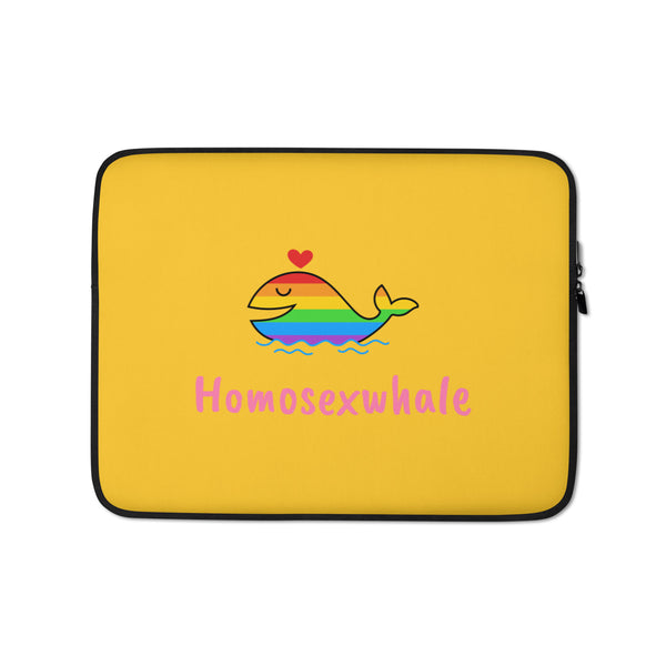  Homosexwhale Laptop Sleeve by Queer In The World Originals sold by Queer In The World: The Shop - LGBT Merch Fashion