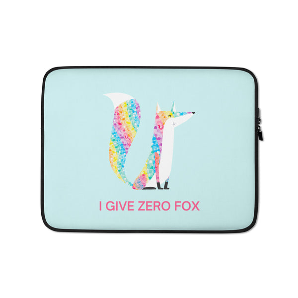  I Give Zero Fox Glitter Laptop Sleeve by Queer In The World Originals sold by Queer In The World: The Shop - LGBT Merch Fashion
