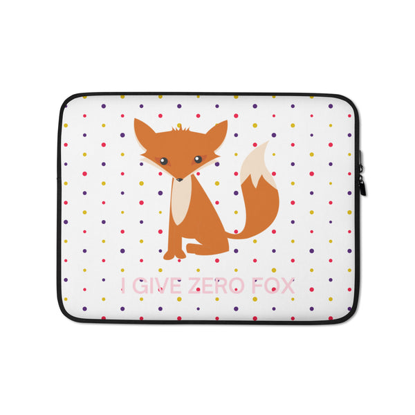  I Give Zero Fox Laptop Sleeve by Queer In The World Originals sold by Queer In The World: The Shop - LGBT Merch Fashion