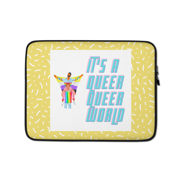  It's A Queer Queer World Laptop Sleeve by Queer In The World Originals sold by Queer In The World: The Shop - LGBT Merch Fashion