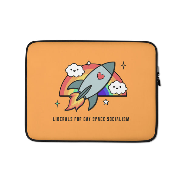  Liberals For Gay Space Socialism Laptop Sleeve by Queer In The World Originals sold by Queer In The World: The Shop - LGBT Merch Fashion