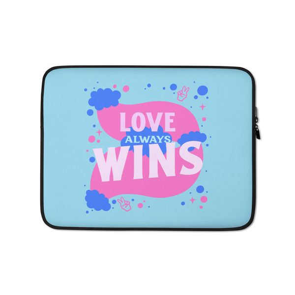  Love Always Wins Laptop Sleeve by Queer In The World Originals sold by Queer In The World: The Shop - LGBT Merch Fashion