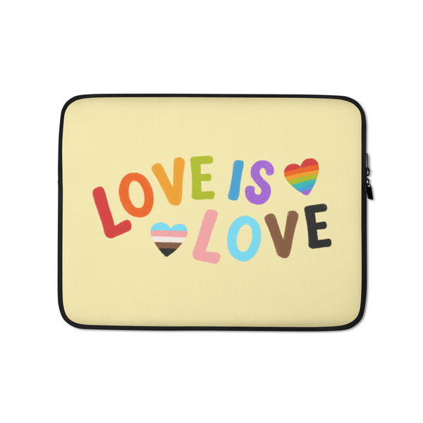  Love Is Love Laptop Sleeve by Queer In The World Originals sold by Queer In The World: The Shop - LGBT Merch Fashion