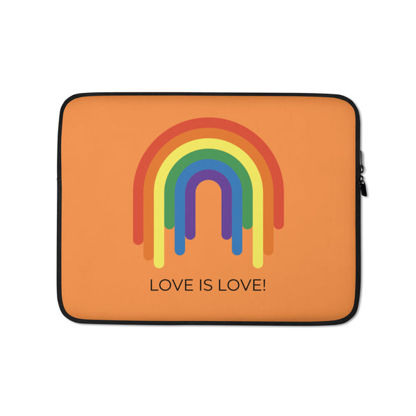  Love Is Love Rainbow Laptop Sleeve by Queer In The World Originals sold by Queer In The World: The Shop - LGBT Merch Fashion