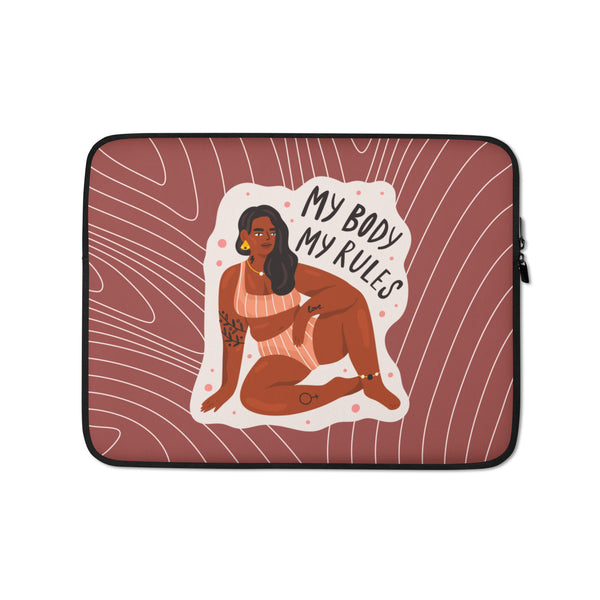  My Body My Rules Laptop Sleeve by Queer In The World Originals sold by Queer In The World: The Shop - LGBT Merch Fashion