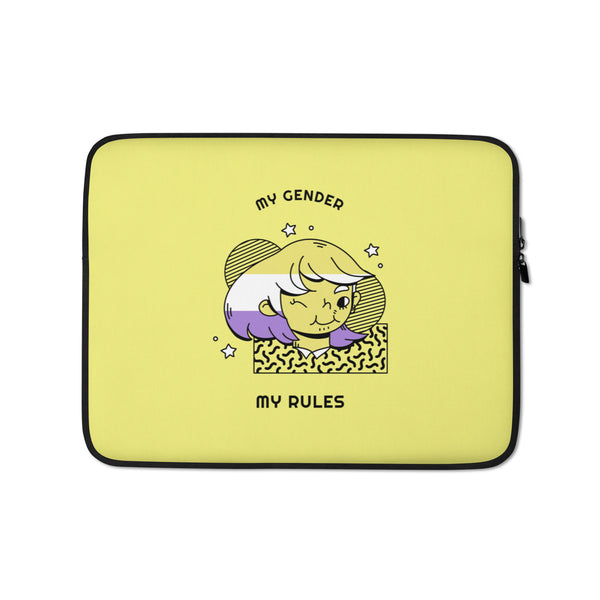  My Gender My Rules Laptop Sleeve by Queer In The World Originals sold by Queer In The World: The Shop - LGBT Merch Fashion