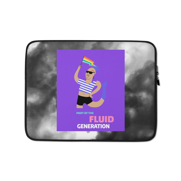  Part Of The Fluid Generation Laptop Sleeve by Queer In The World Originals sold by Queer In The World: The Shop - LGBT Merch Fashion