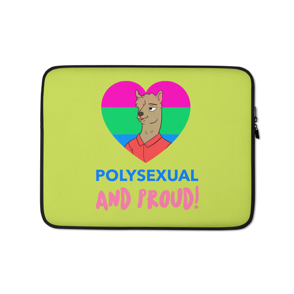  Polysexual And Proud Laptop Sleeve by Queer In The World Originals sold by Queer In The World: The Shop - LGBT Merch Fashion