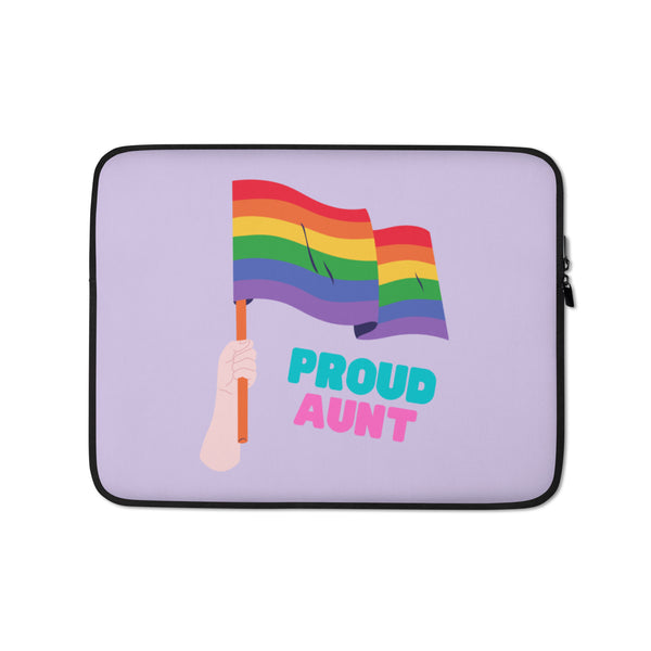  Proud Aunt Laptop Sleeve by Queer In The World Originals sold by Queer In The World: The Shop - LGBT Merch Fashion