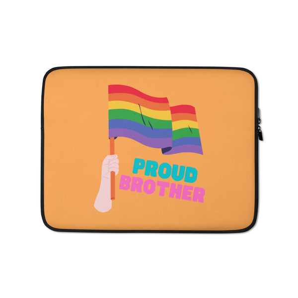  Proud Brother Laptop Sleeve by Queer In The World Originals sold by Queer In The World: The Shop - LGBT Merch Fashion